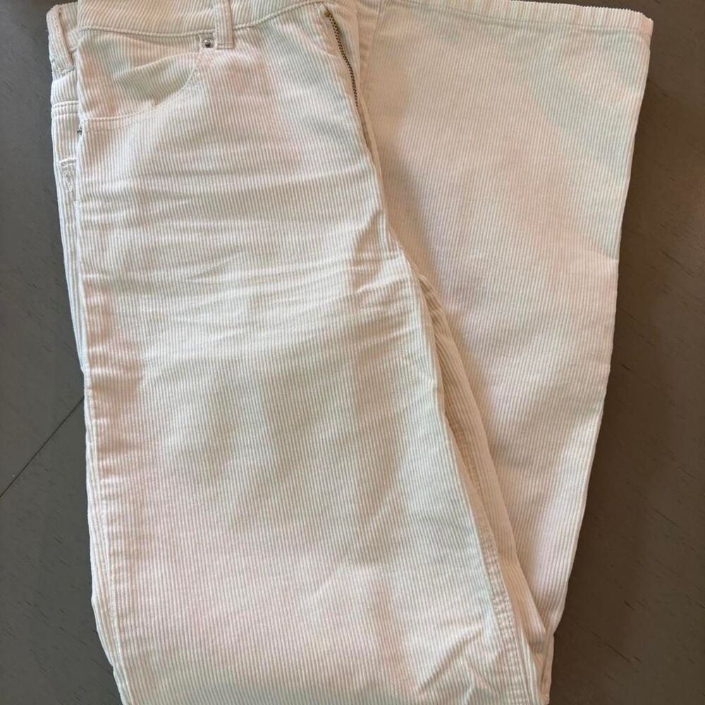 H-m Women's Pink and White Trousers